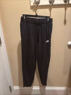 Nike Black Men's Logo Joggers with White Swoosh